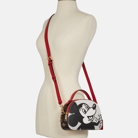 Coach C6977 Disney Mickey Mouse X Keith Haring Serena Satchel MSRP $378 - Picture 6 of 11